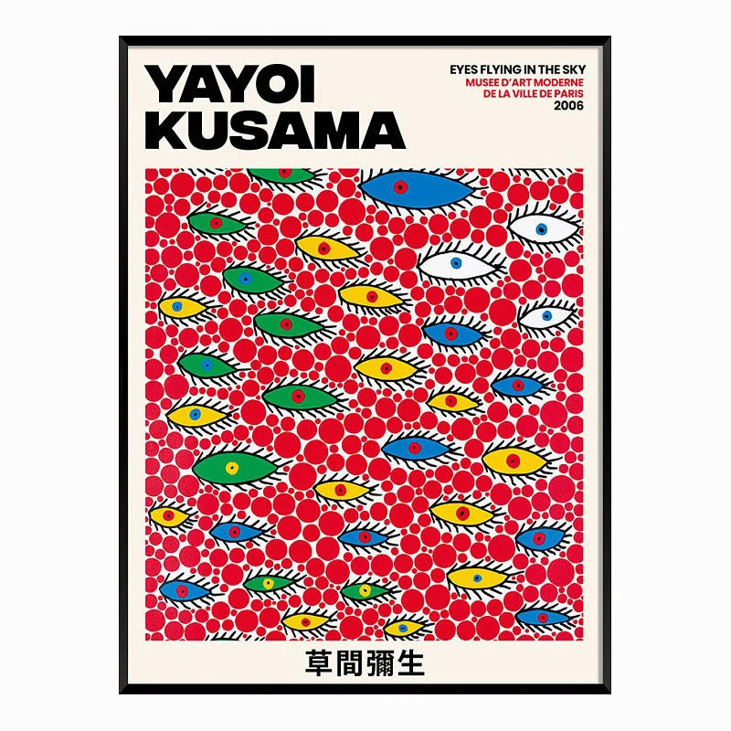EYES FLYING IN THE SKY Canvas – Yayoi Kusama Pop Art