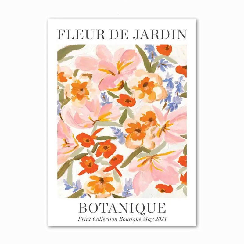 BOTANIQUE Colorful Canvas Wall Art Print