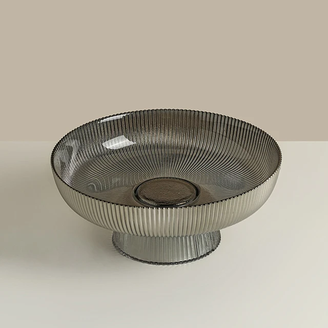 HEDELMA Textured Glass Serving Bowl