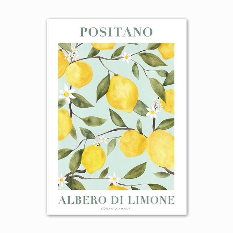POSITANO ALBERO DI LIMONE Mediterranean Canvas Wall Art
