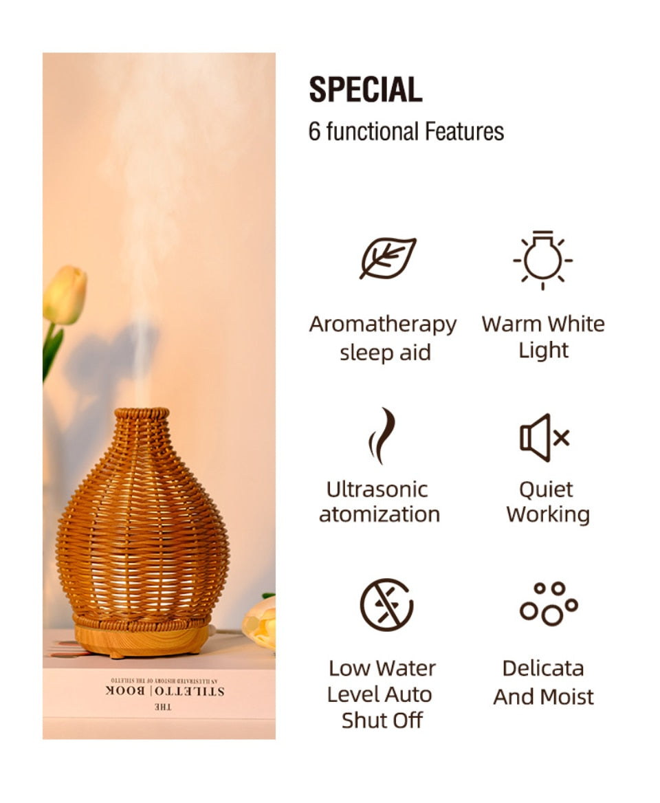AROMA Rattan Essential Oil Diffuser