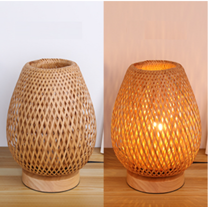 PEAR Bamboo Woven Table Lamp