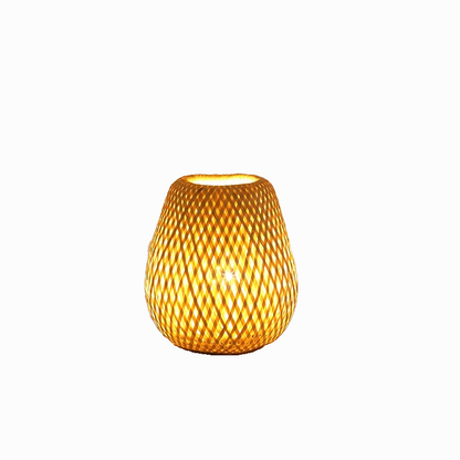 PEAR Bamboo Woven Table Lamp