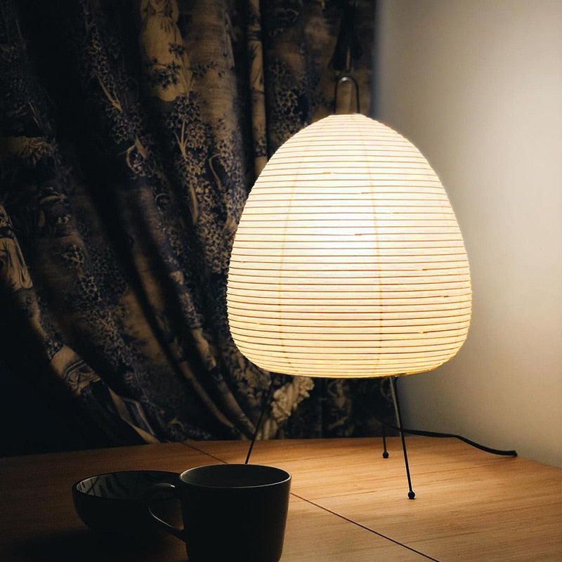 akari table lamp on table