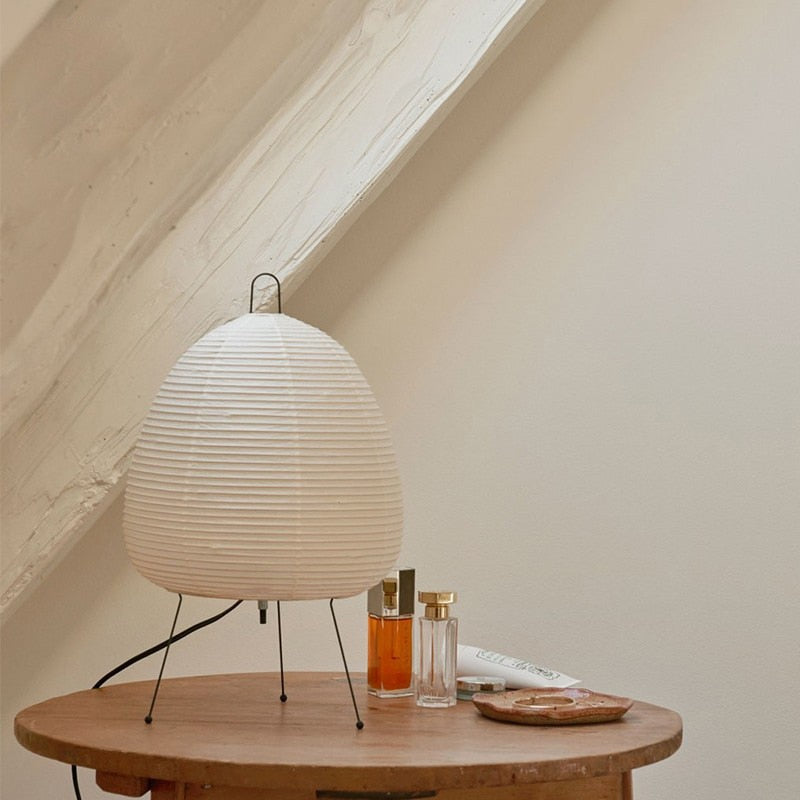 akari table lamp on side table